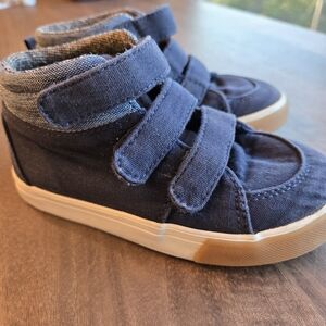 Kids OLD NAVY Navy Blue High-Top Velcro Sneakers SIZE 9